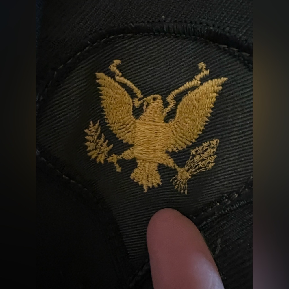 Men’s military jacket XL 38L long coat embroidered patched army green outerwear - Picture 15 of 15